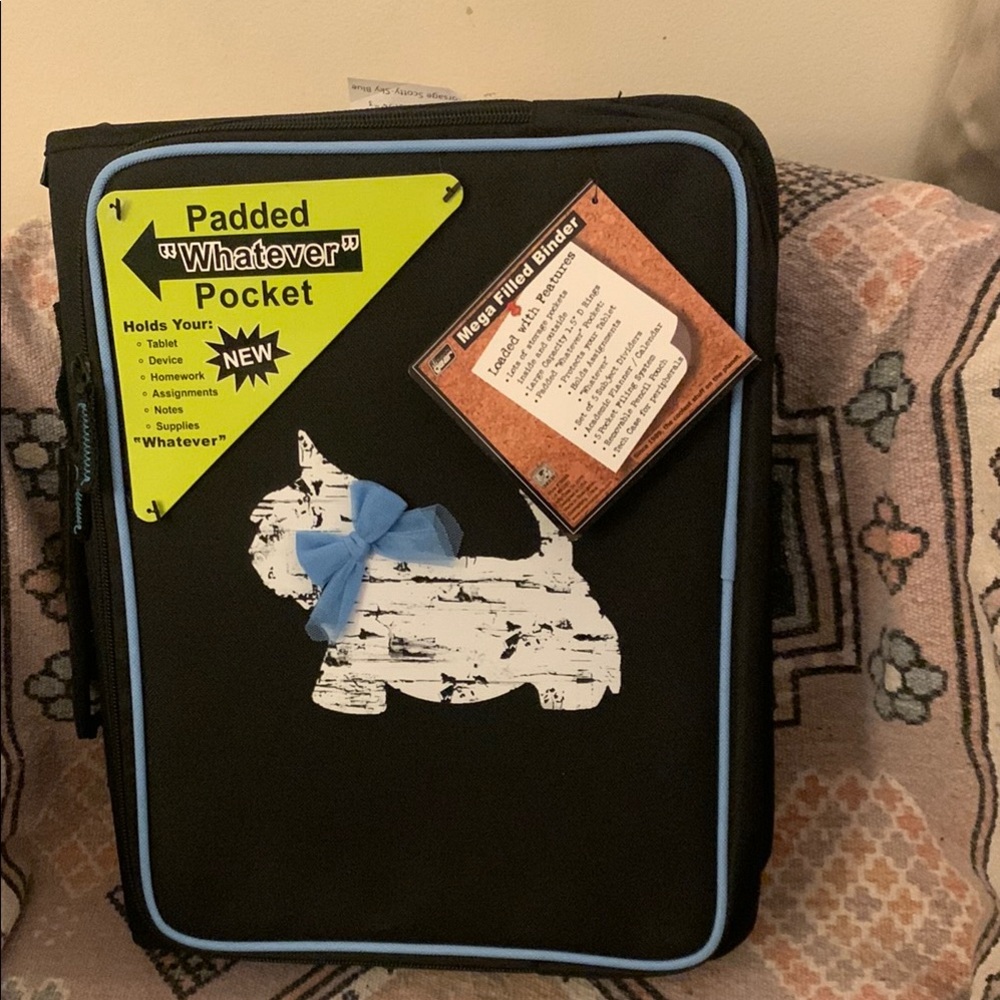 Black and Blue Dog Print Organizer
